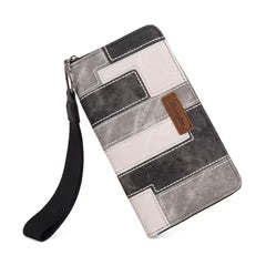Wrangler Denim Patchwork Wallet - Black