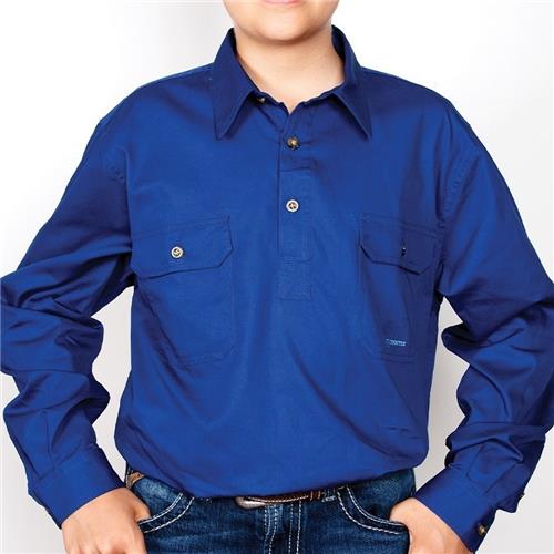 Just Country Boy Lachlan Workshirt COBALT