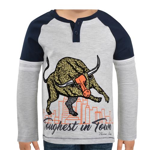 T/C Boys Toughest Intown L/S Henley Tee