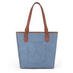 Wrangler Logo Waxed Canvas Tote - Jean