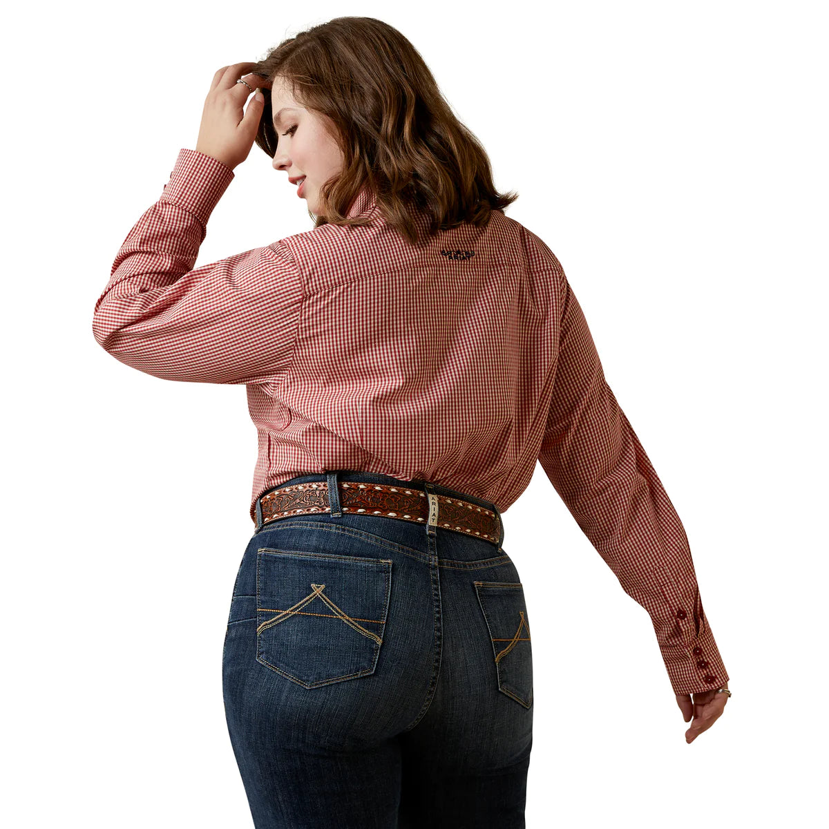 Ariat Kirby Stretch Shirt - Equestrian Red Check