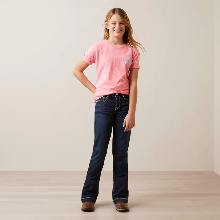 Ariat Ladie's Groovy Tee - Neon Coral Heather