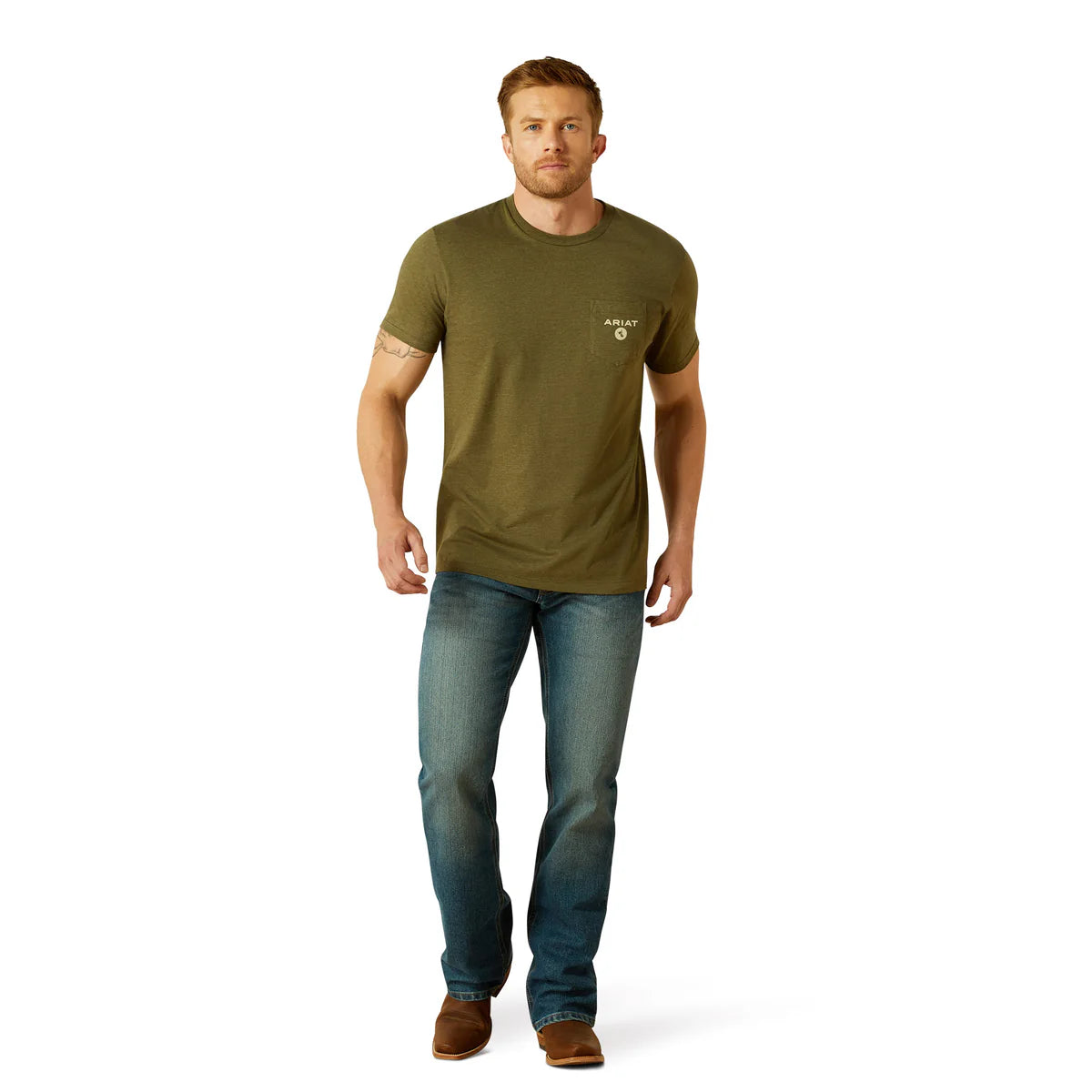 Ariat men's Roped Diamond T-Shirt - Military Heather