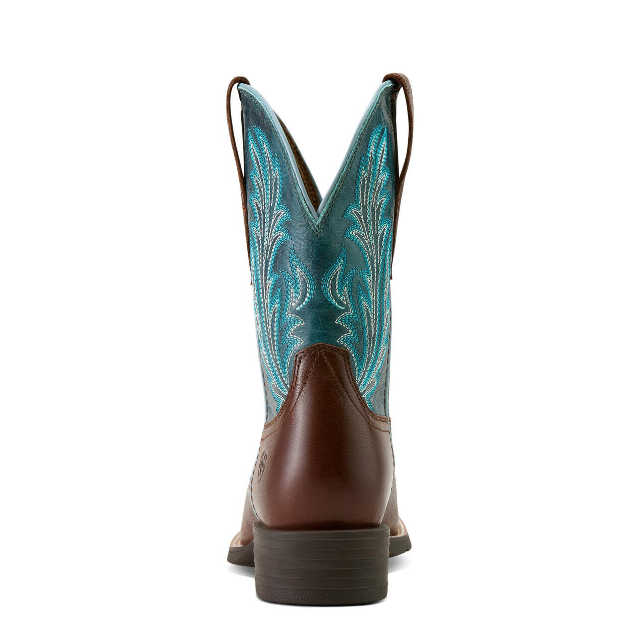 Ariat Women's Round up Filly Western Boot - Oiled Teak / Loyal Blue