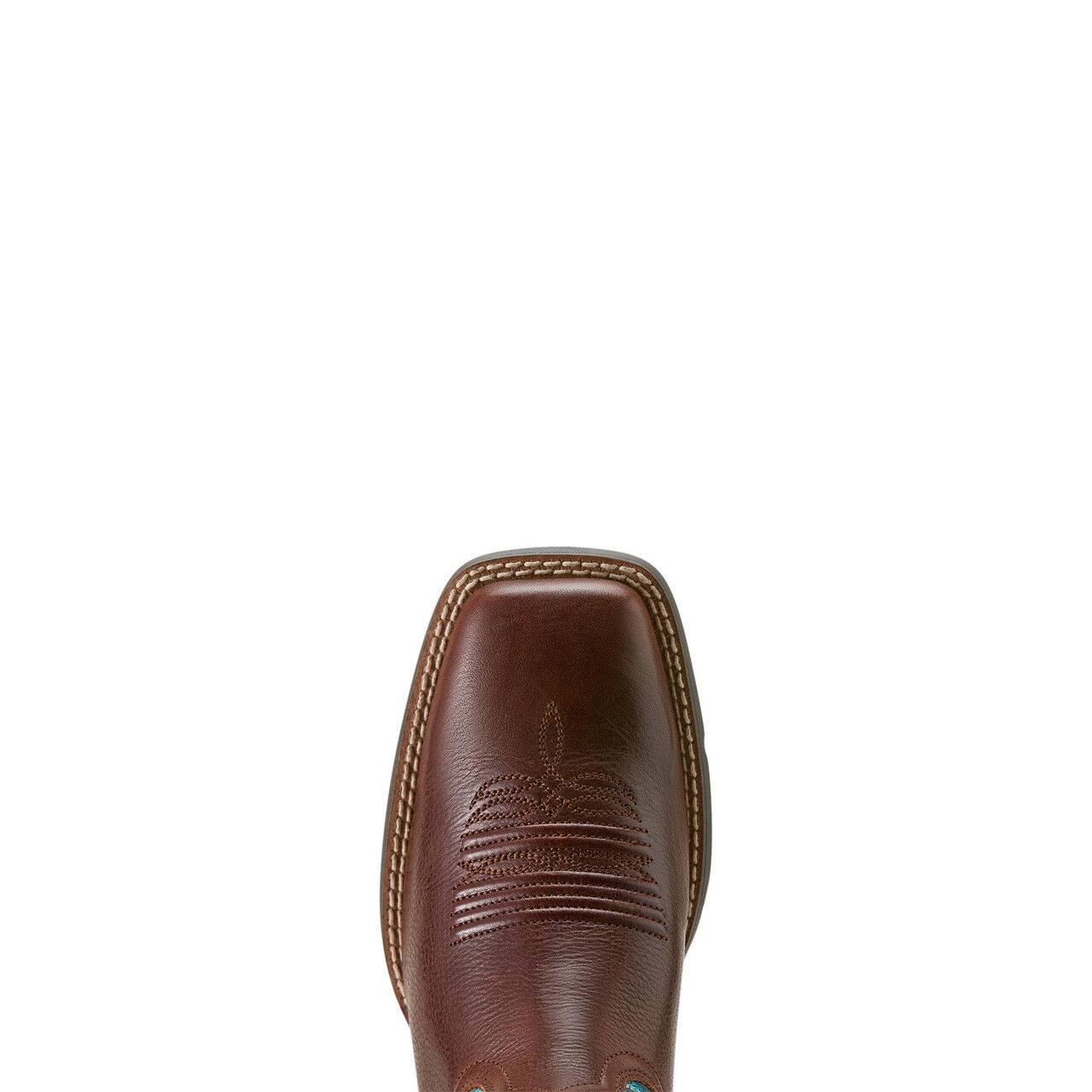 Ariat Women's Round up Filly Western Boot - Oiled Teak / Loyal Blue