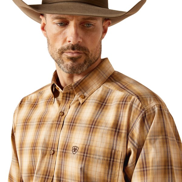 Ariat Men's Pro Series Tiger Long Sleeve Shirt Mustard