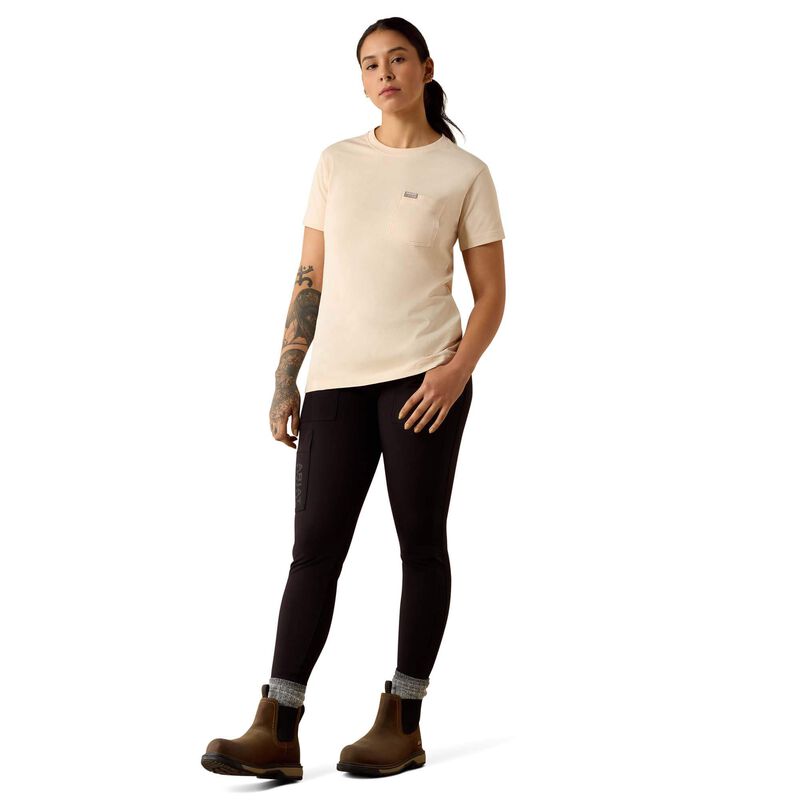 Ariat Women's Rebar Cotton Strong Anvil Logo Short Sleeve Tee - Whisper Pink