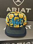 Ariat Sunflower Script Trucker Cap - Blue Burst