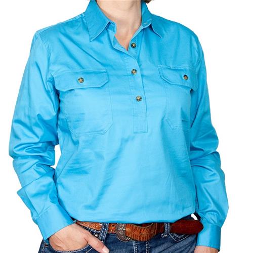 JUST COUNTRY Jahna Ladies Work Shirt Sky