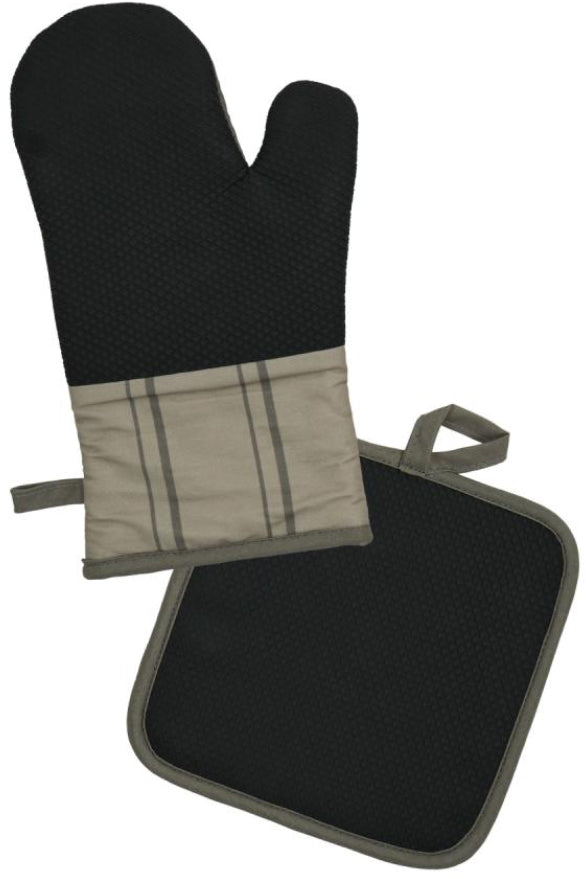 Thomas Cook oven mitt pot holder set - Sage