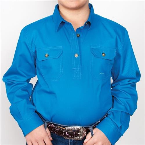 Just Country Kenzie Workshirt Girls Blue Jewel