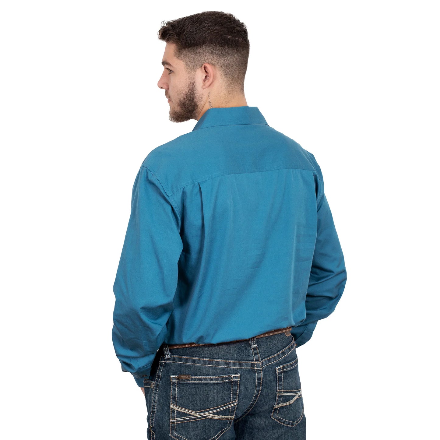 Just Country EVAN Full Button Work Shirts SAPPHIRE