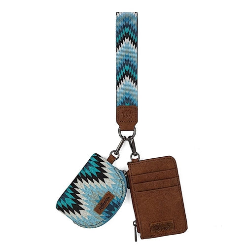 Wrangler Nevada Dual Pouch Wristlet - Blue