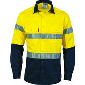 DNC HiVis Yellow/Navy D/N 2 Tone Drill Shirt