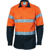 DNC HiVis Orange/Navy D/N 2 Tone Drill Shirt
