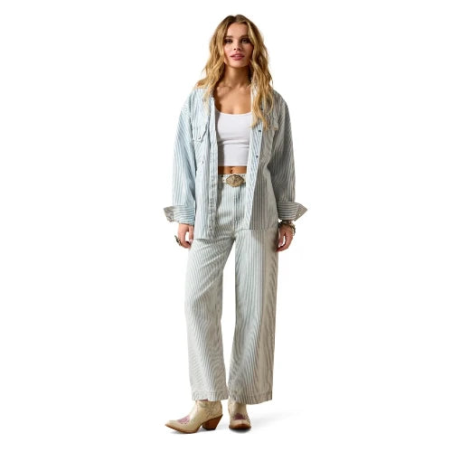 Ariat Women's Denim Shirt Jacket - Denim Stripe