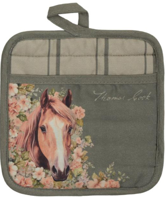 Thomas Cook oven mitt pot holder set - Sage