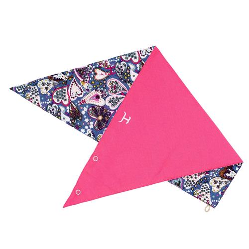 Just Country Carlee Double Sided Scarf Hot Pink / Periwinkle Heart Paisley