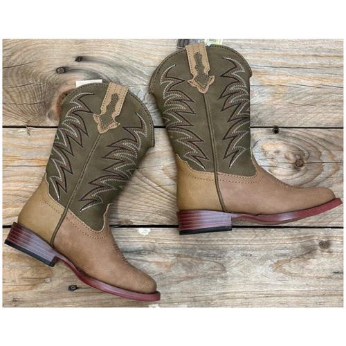 Roper Toddler Clint Tan/Olive Kids Boots