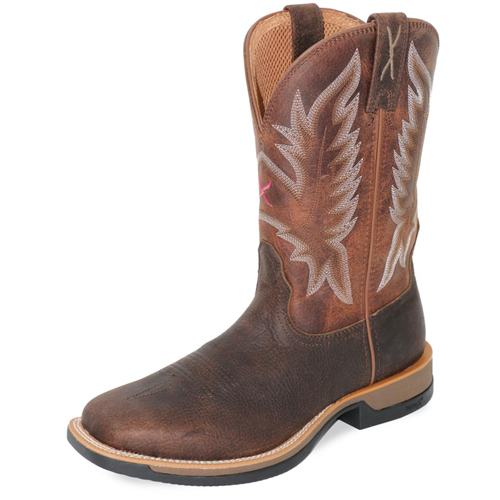 Twisted X Men's 11 PINK TECH X 1 BOOT - Tobacco Brown/ Adobe