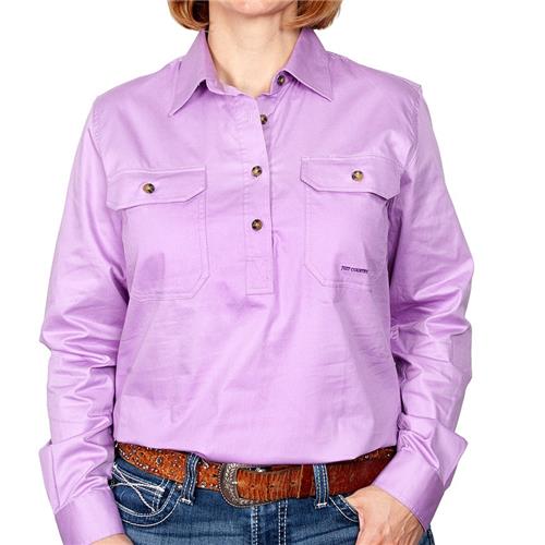 JUST COUNTRY Jahna Ladies Work Shirt Orchid