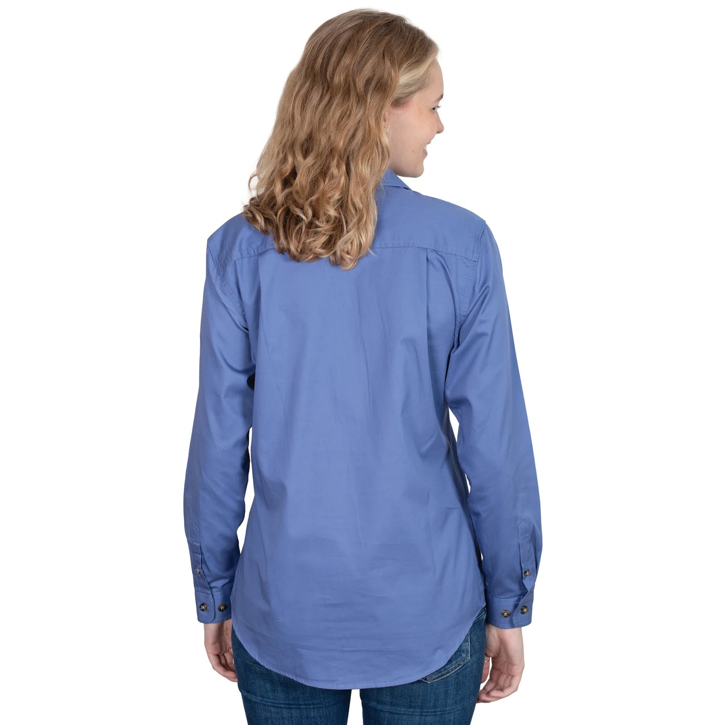JUST COUNTRY Jahna Ladies Work Shirt Blue