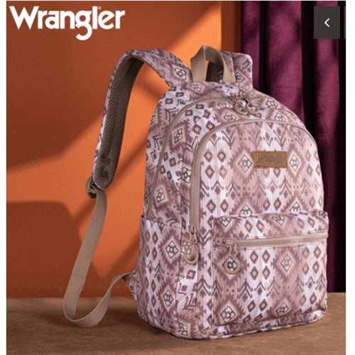 Wrangler Aztec Print Backpack -Light Coffee