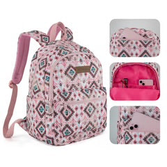 Wrangler Aztec Print Backpack -Pink