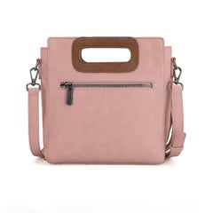 Wrangler Top Handle Boot Scroll Fringe Tote/Crossbody -Pink