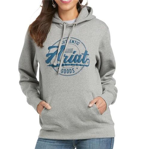 Ariat Ladies Logo Hoodie Heather Grey