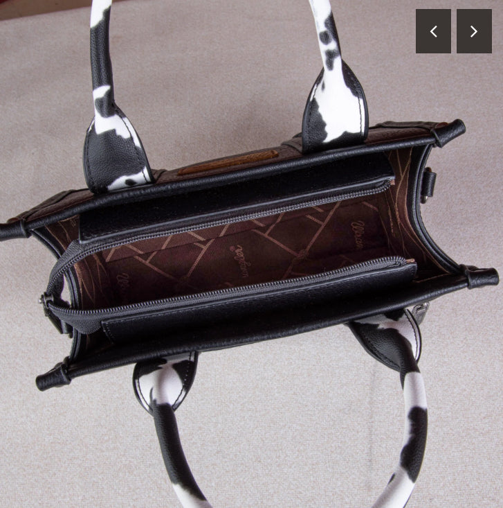 Wrangler Cow Print Crossbody - Black