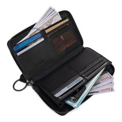 Wrangler Denim Patchwork Wallet - Black
