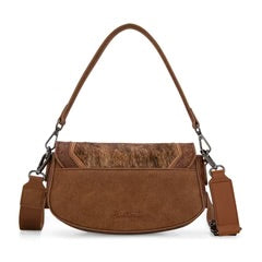 Montana West Hair-On Cowhide Mini Shoulder Bag/Crossbody/Clutch-Brown
