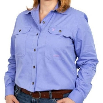 J/C Brooke Ladies Work Shirt Perwinkle