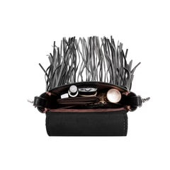 Montana West Genuine Leather Hair-On Collection Fringe Crossbody - Black