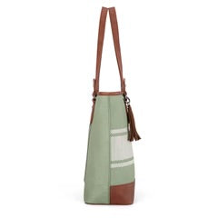 Wrangler Logo Waxed Canvas Tote - Green