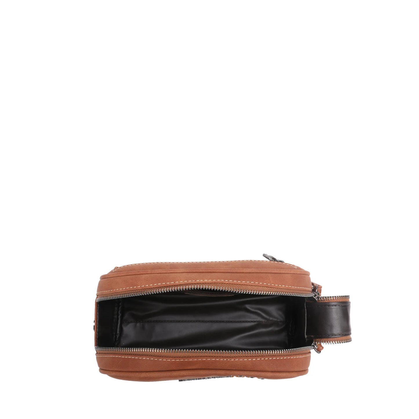 Trinity Ranch Hair On Cowhide Collection Travel Pouch - Brown