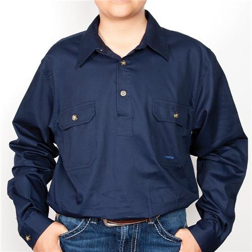 Just Country Boy Lachlan Workshirt NAVY