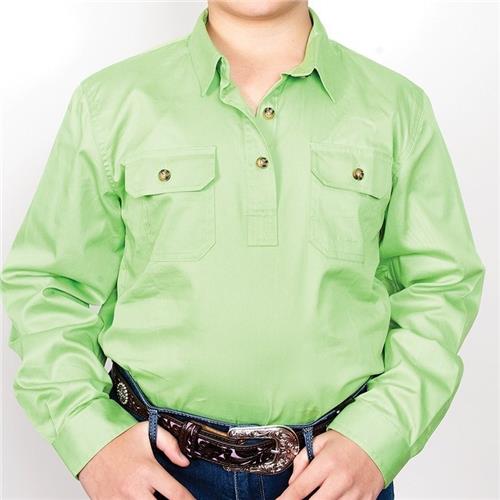 Just Country Kenzie Workshirt Girls Lime Green