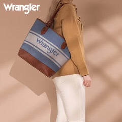 Wrangler Logo Waxed Canvas Tote - Jean