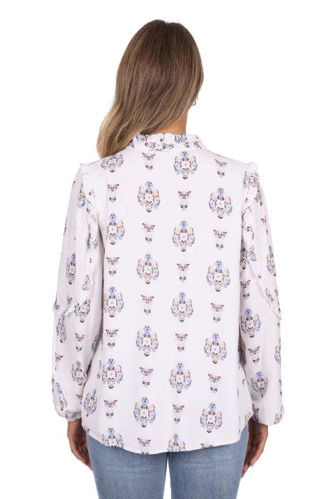 Pure Western Women's Keeley L/S Blouse - Ivory
