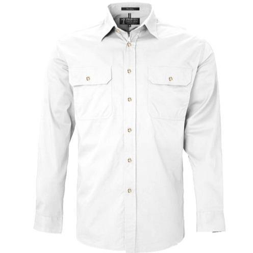 PILBARA COLLECTION Ladies Open Front L/S White Full Button