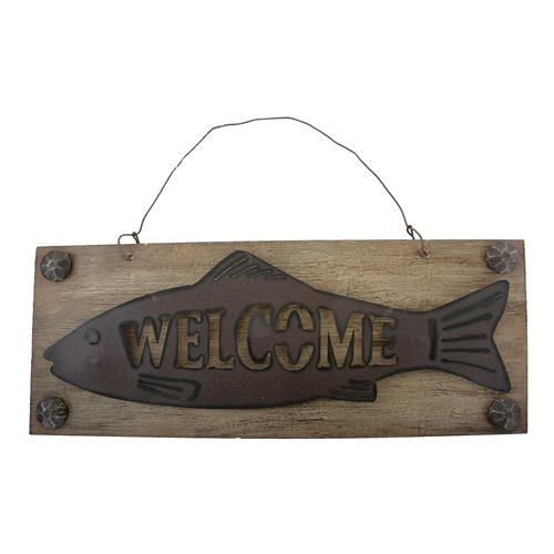 Pure Western Metal Fish Cut Out Welcome Sign