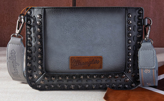 Wrangler Rivets Studded Wristlet/ Crossbody - Jean