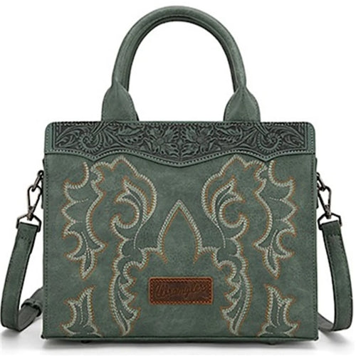 Wrangler Embroidered Crossbody Bag -Sage