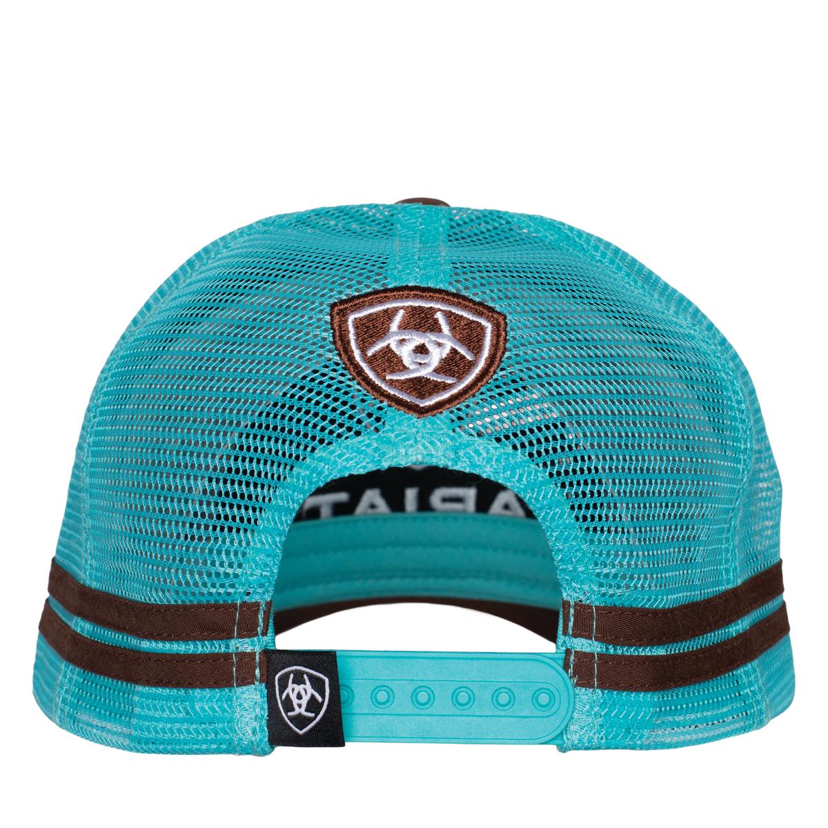 Ariat Stacked Logo Trucker Cap Brown/Turquoise