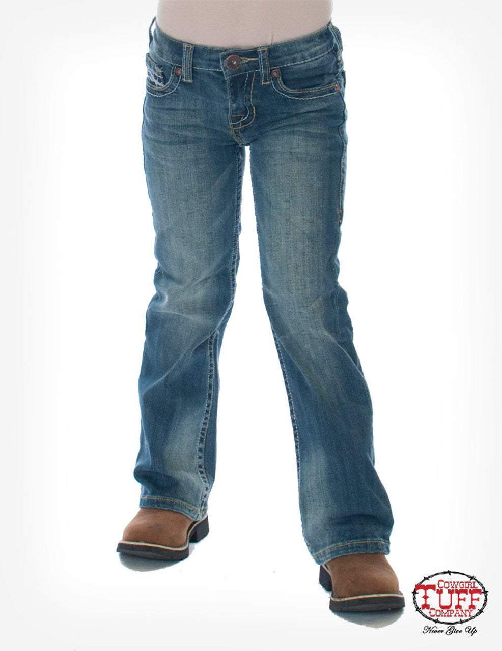 Cowgirl Tuff Jeans - Girl's Don't Fence me in Boot Cut