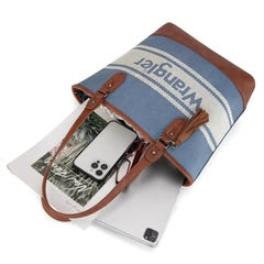 Wrangler Logo Waxed Canvas Tote - Jean