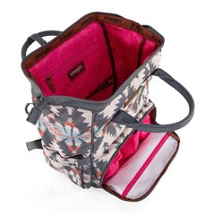 Wrangler Aztec Printed Callie Backpack (Nappy Bag) - Grey