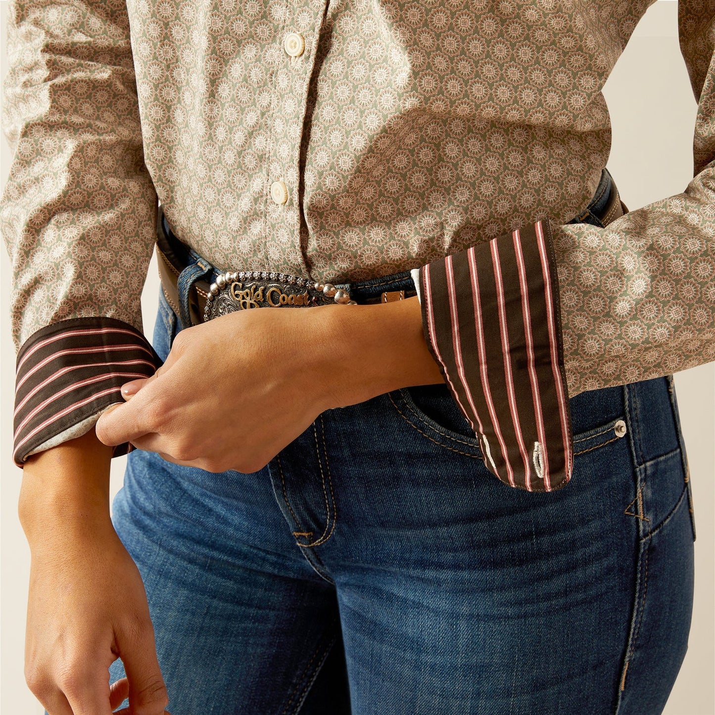 Ariat women's Kirby Stretch Button Down Shirt - Caidan Sea Spray